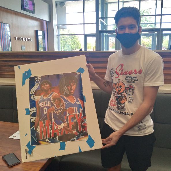 Mason Carvalho made a poster of Tyrese Maxey