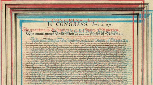 An 1831 print of the Declaration of Independence (1)