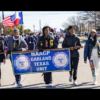 NAACP Garland Texas Unit members lead off annual parade.