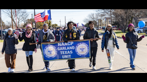 NAACP Garland Texas Unit members lead off annual parade.