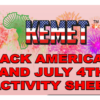 Black Americans and July 4th Activity Sheet